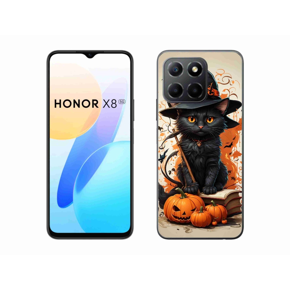 Gelový kryt mmCase na Honor X8 5G - kocour čaroděj