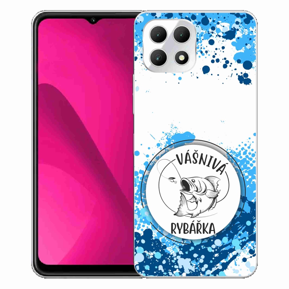 Gelový kryt mmCase na T-Mobile T Phone 2 - vášnivá rybářka bílé pozadí