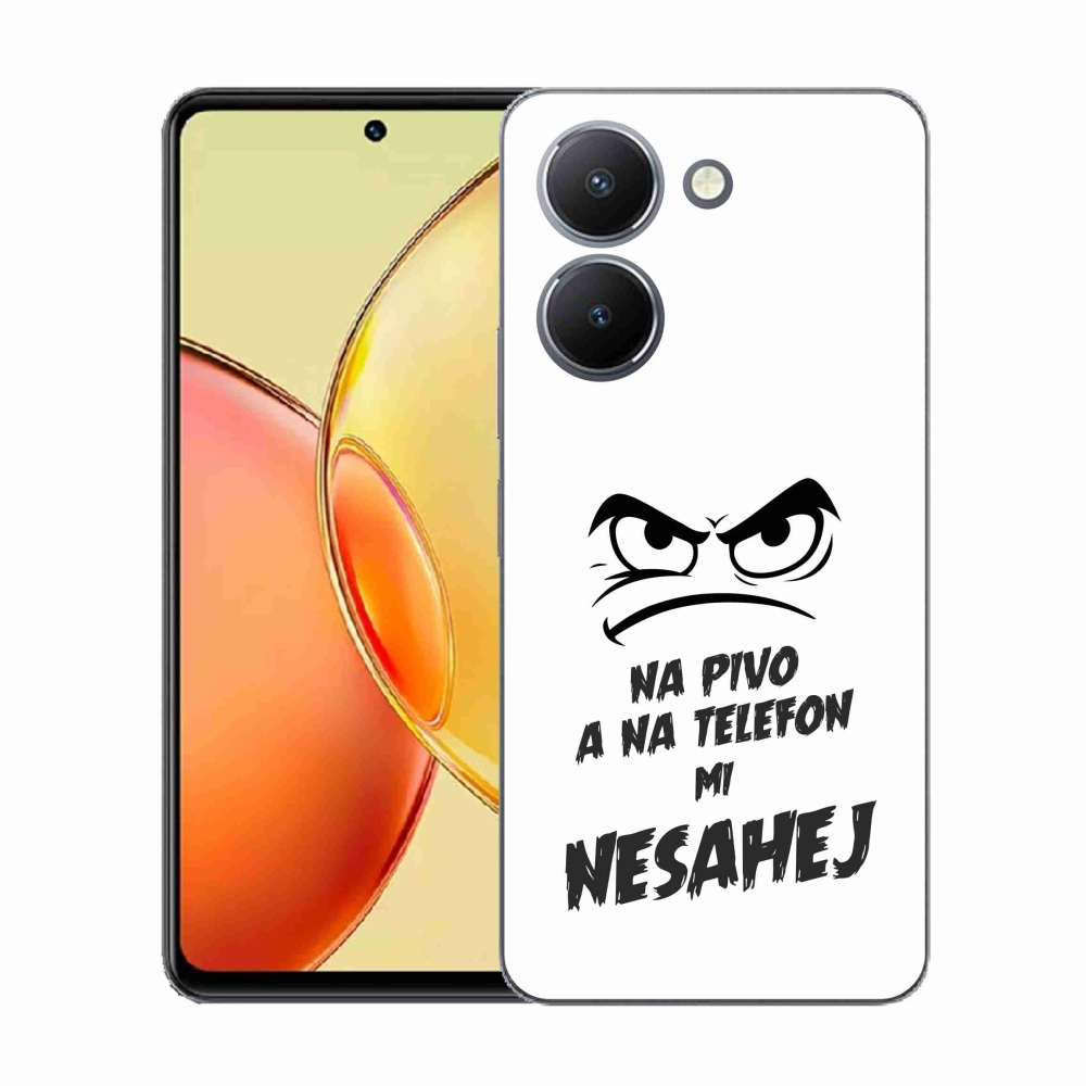 Gelový kryt mmCase na Vivo Y36 - pivní motiv 2 bílé pozadí