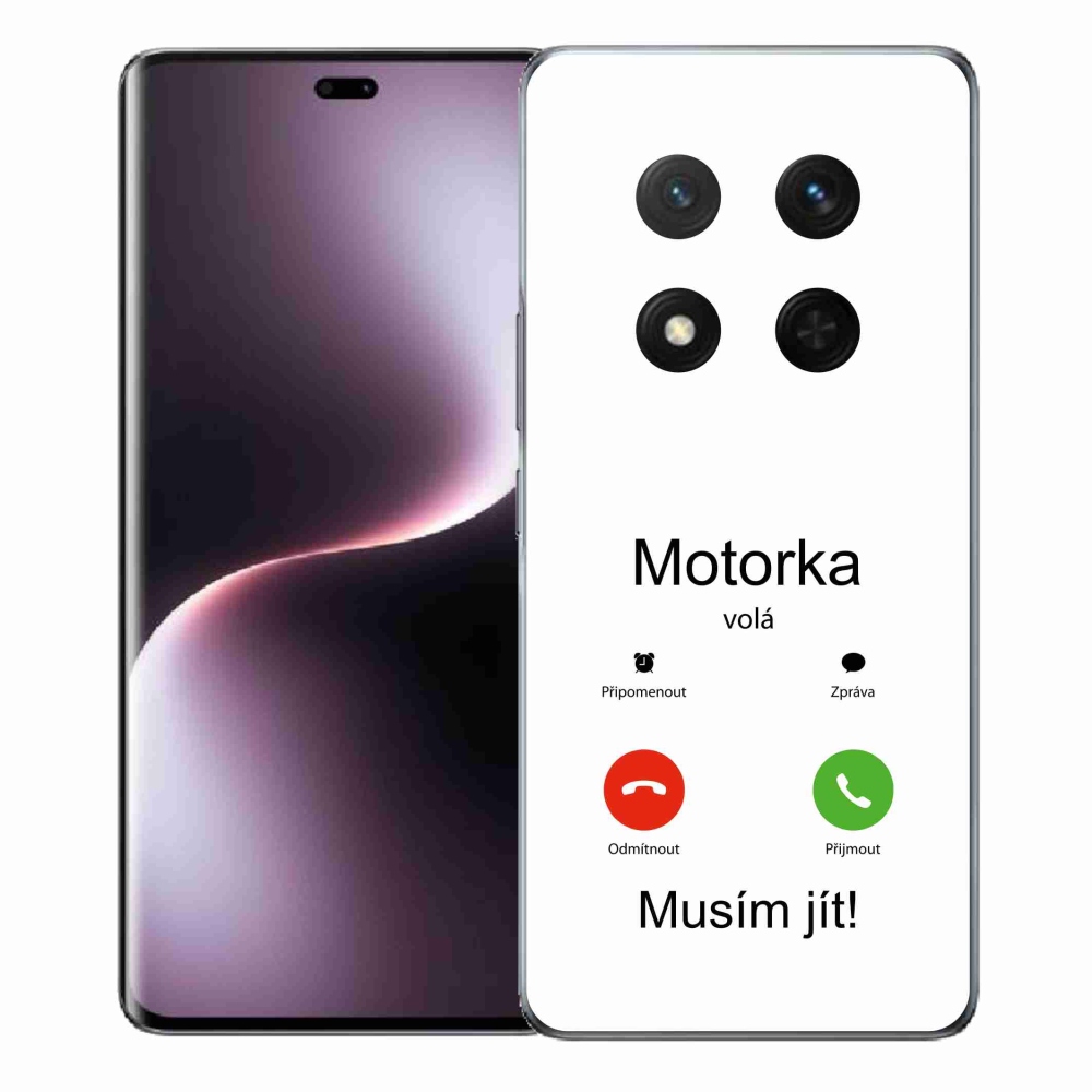 Gelový kryt mmCase na Honor Magic 7 Lite 5G - motorka volá bílé pozadí