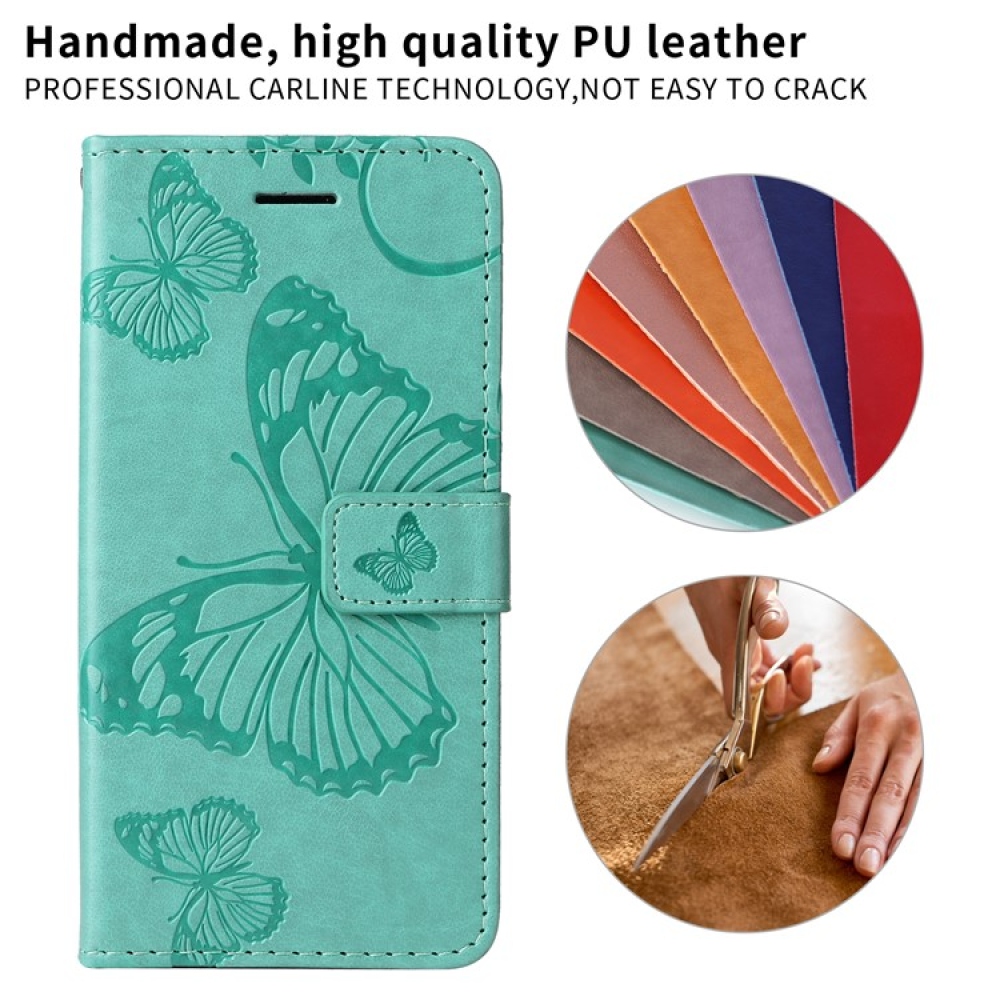 Big Butterfly knížkové pouzdro na Vivo Y29s 5G - modrozelené