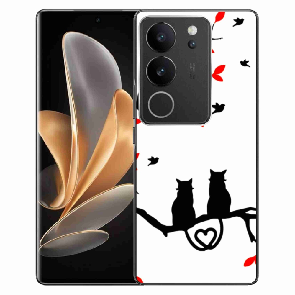 Gelový kryt mmCase na Vivo V29 5G - kočičí láska