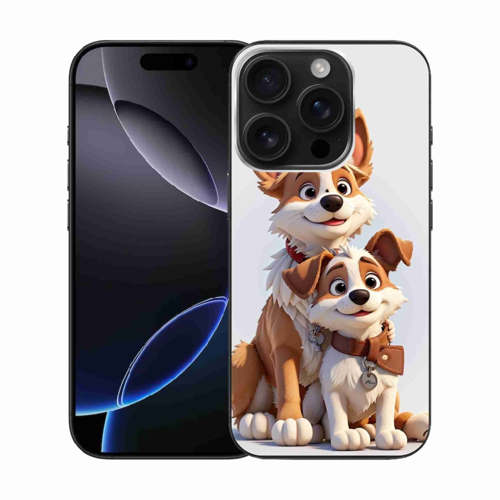 Gelový kryt mmCase na iPhone 16 Pro - kreslení psi