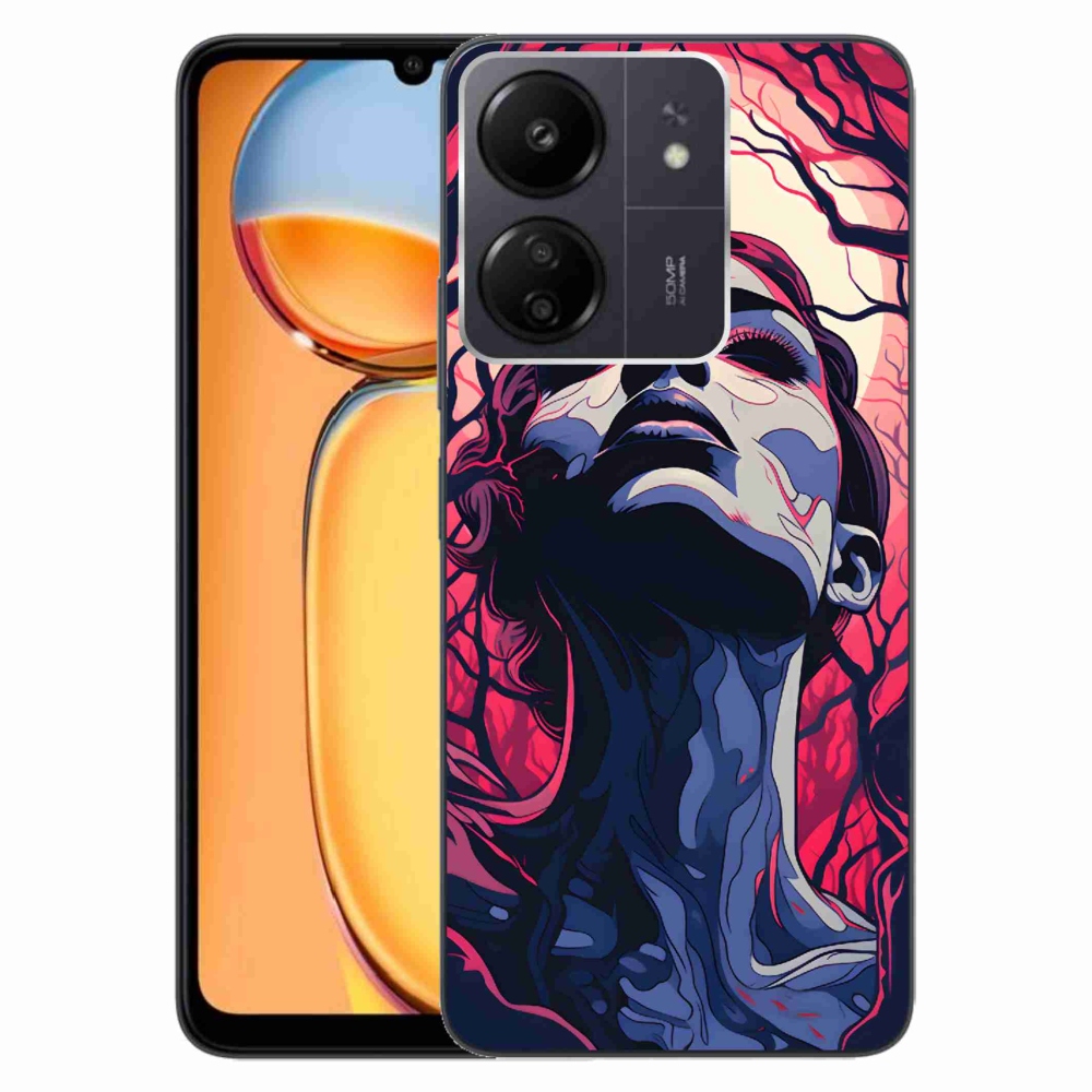 Gelový kryt mmCase na Xiaomi Poco C65/Redmi 13C - abstraktní obličej