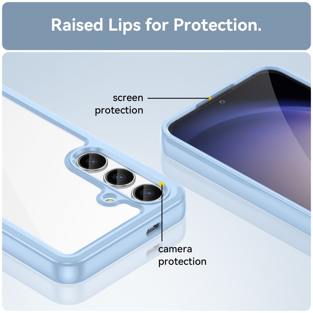 Gelový obal s pevnými zády na Samsung Galaxy S24+/S25+ - modrý