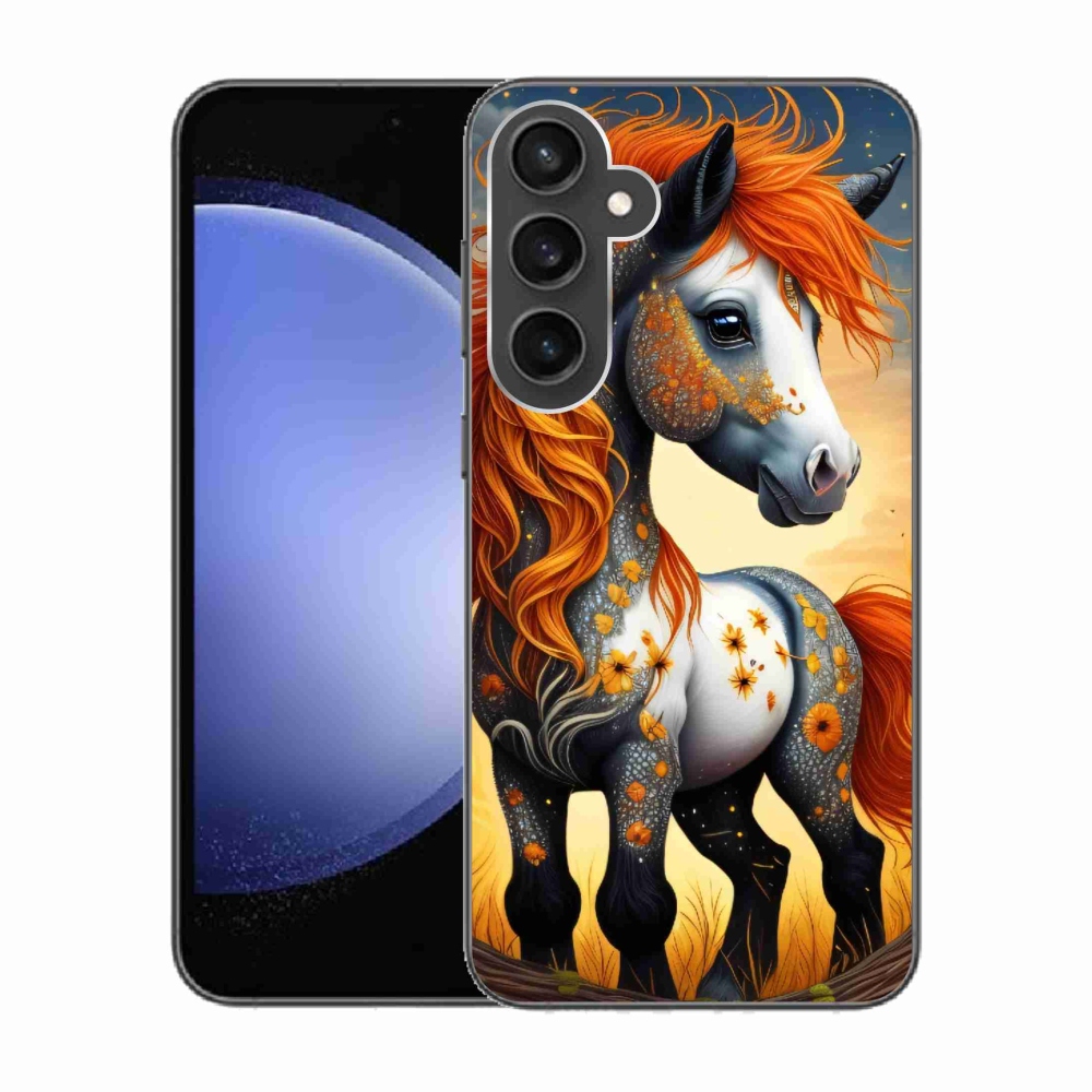 Gelový kryt mmCase na Samsung Galaxy S23 FE - barevný poník