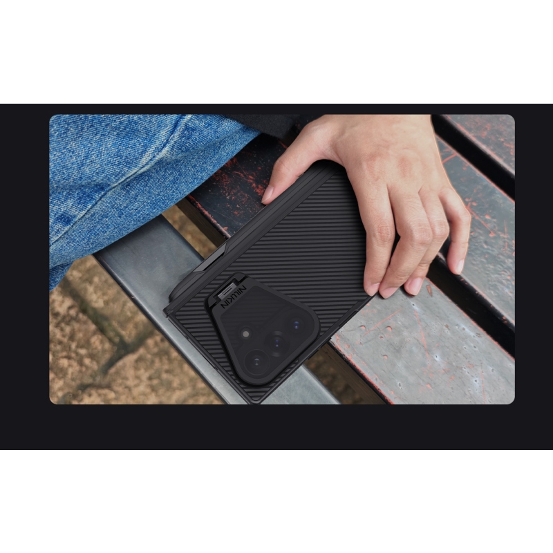 Nillkin CamShield Prop Magnetic Pen Slot (Transparent Lens) Zadní Kryt pro Samsung Galaxy Z Fold 8 Ultra Black