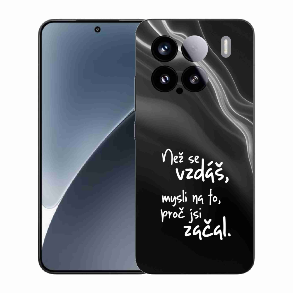 Gelový kryt mmCase na Xiaomi 15 - citát 2 černé pozadí