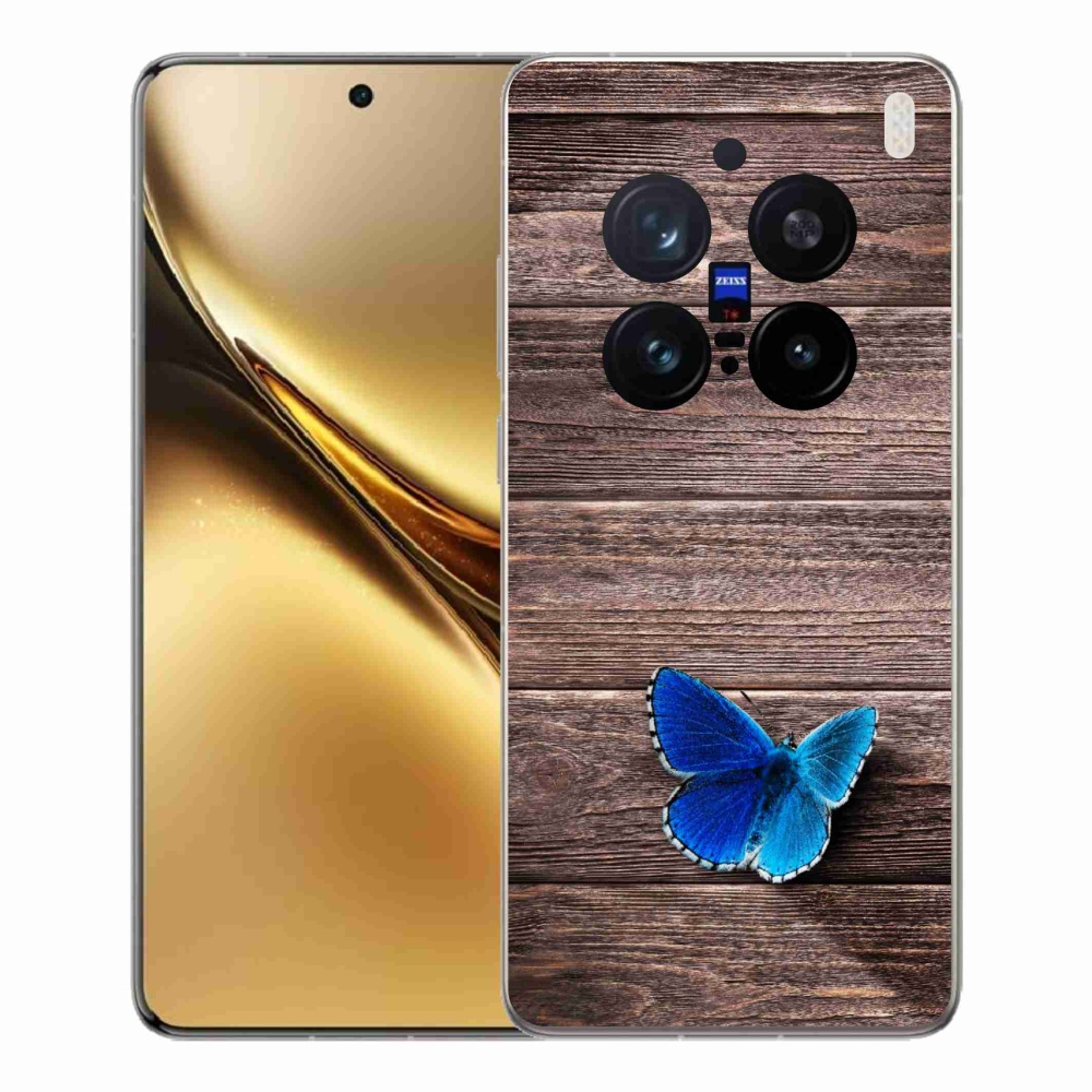 Gelový kryt mmCase na Vivo X200 Pro 5G - modrý motýl 1