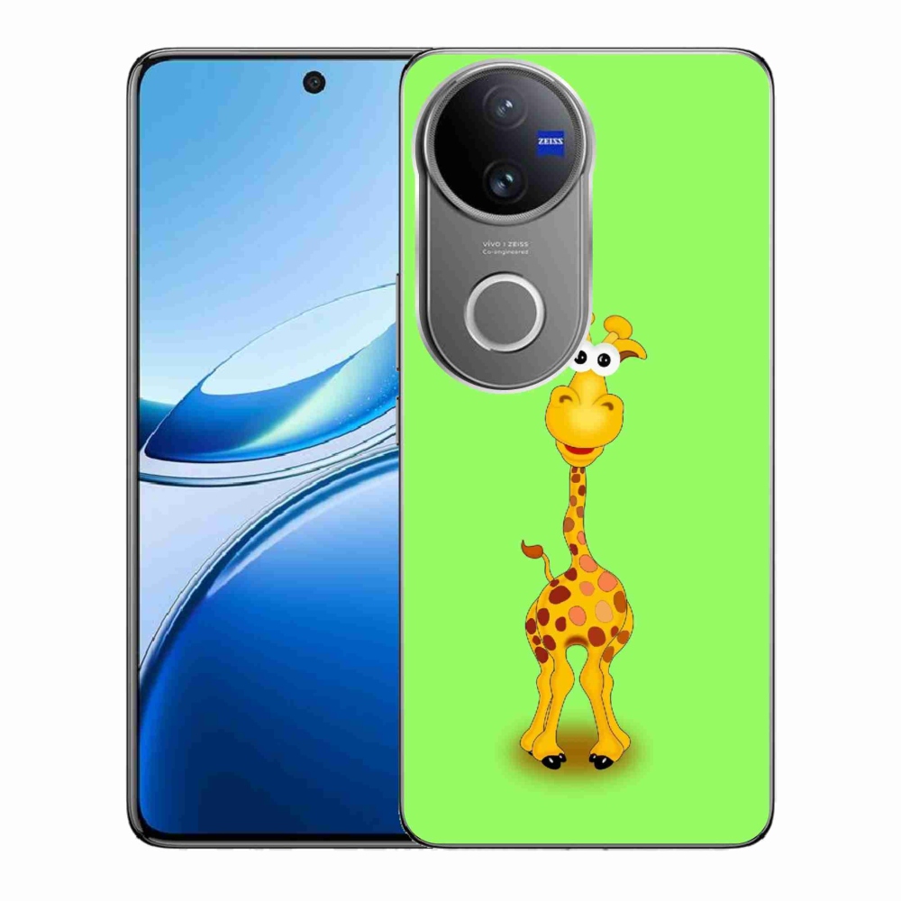 Gelový kryt mmCase na Vivo V50 5G - kreslená žirafa