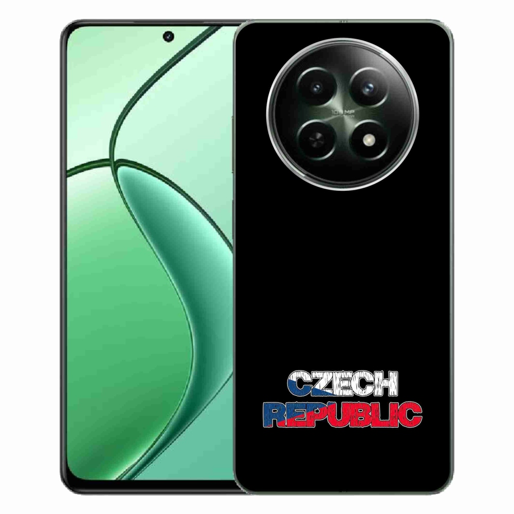 Gelový kryt mmCase na Realme 12 5G/12x 5G - Czech Republic černé pozadí