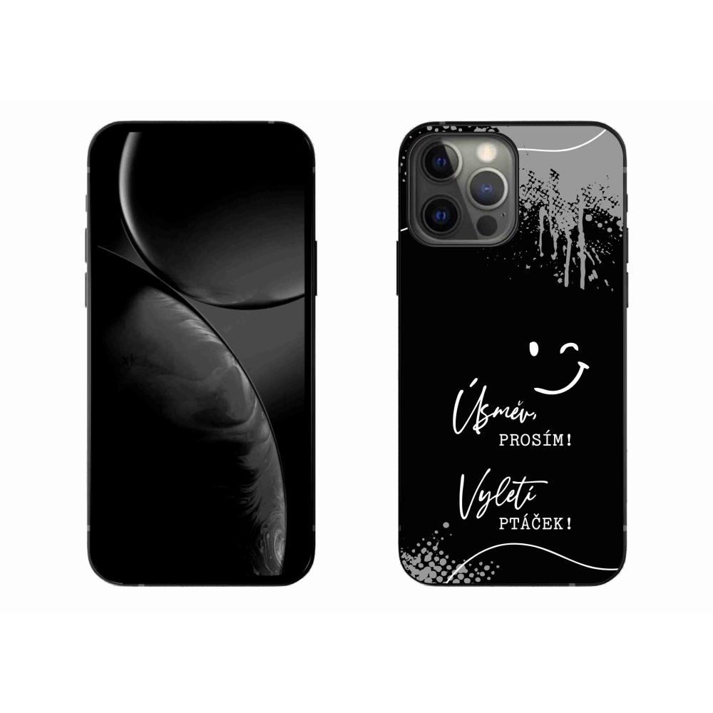 Gelový kryt mmCase na iPhone 13 Pro Max 6.7 - vtipný text 4 černé pozadí