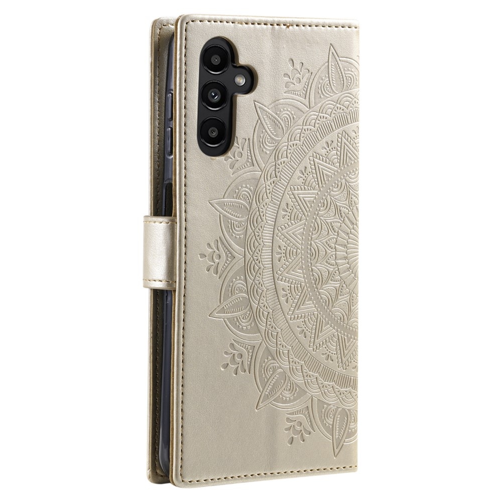 Mandala knížkové pouzdro na Samsung Galaxy A26 5G - zlaté