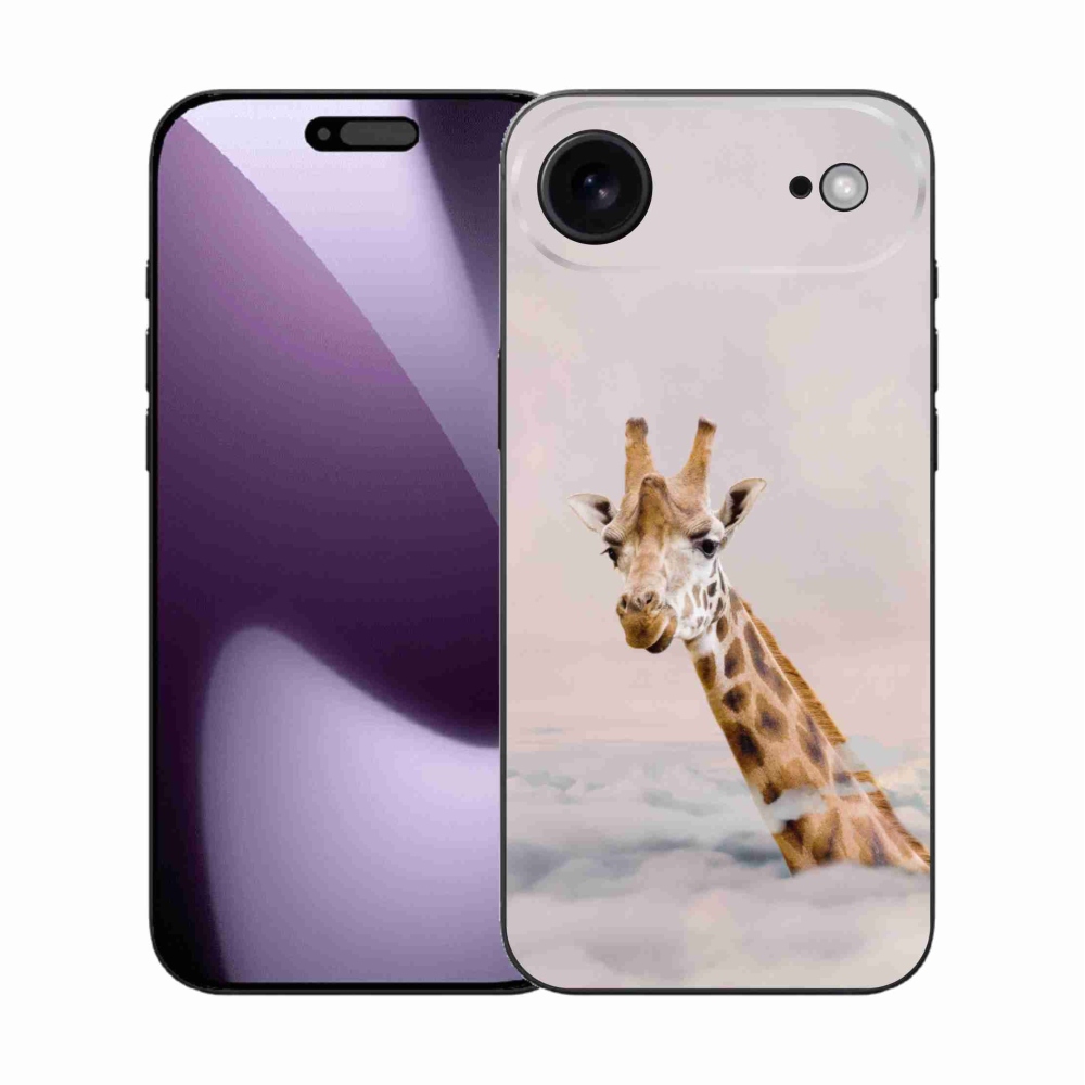 Gelový kryt mmCase na iPhone 17 Air - žirafa v oblacích