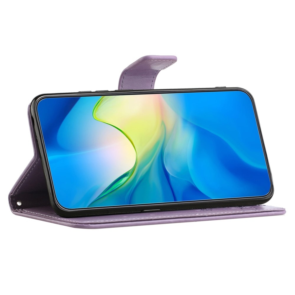 Flower knížkové pouzdro na Samsung Galaxy Xcover 7 - světlefialové