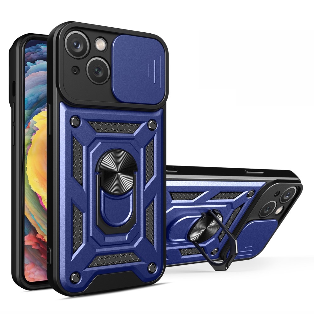 Slide odolný kryt na iPhone 15 - modrý