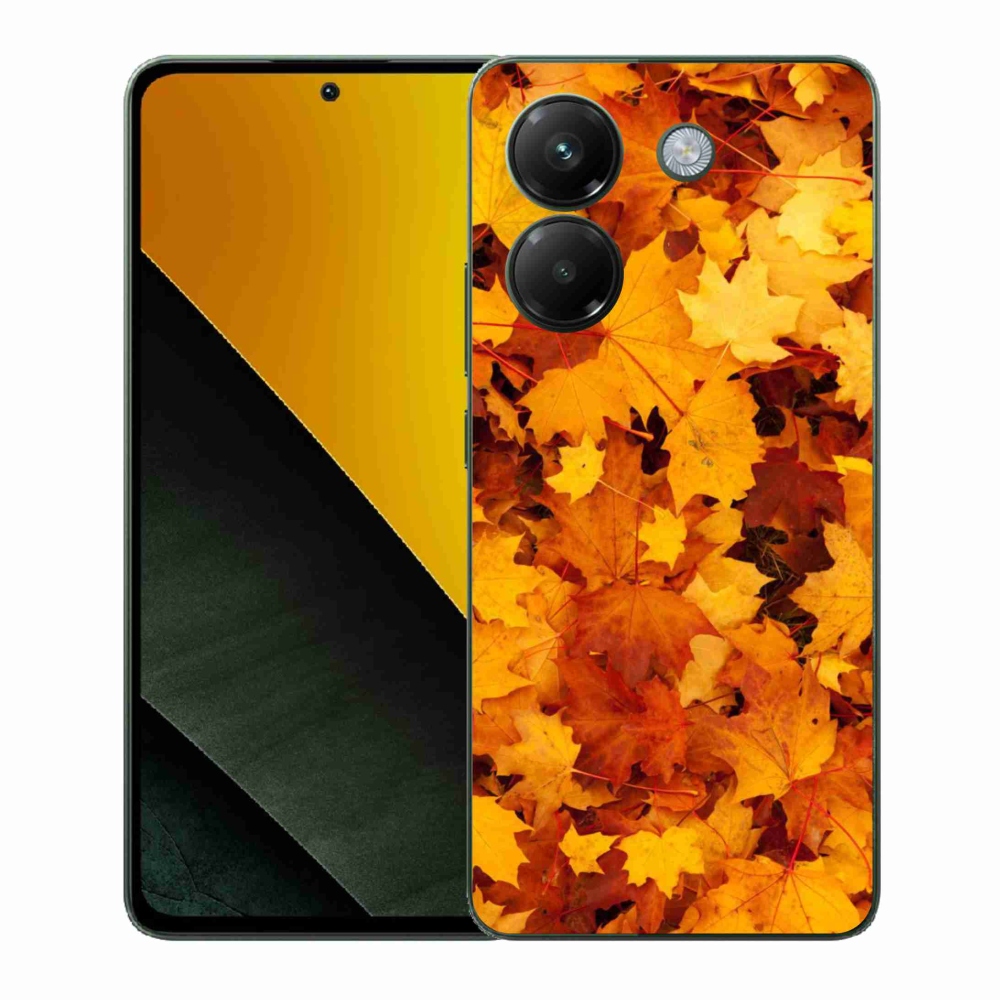 Gelový kryt mmCase na Xiaomi Poco M7 Pro 5G - javorové listy