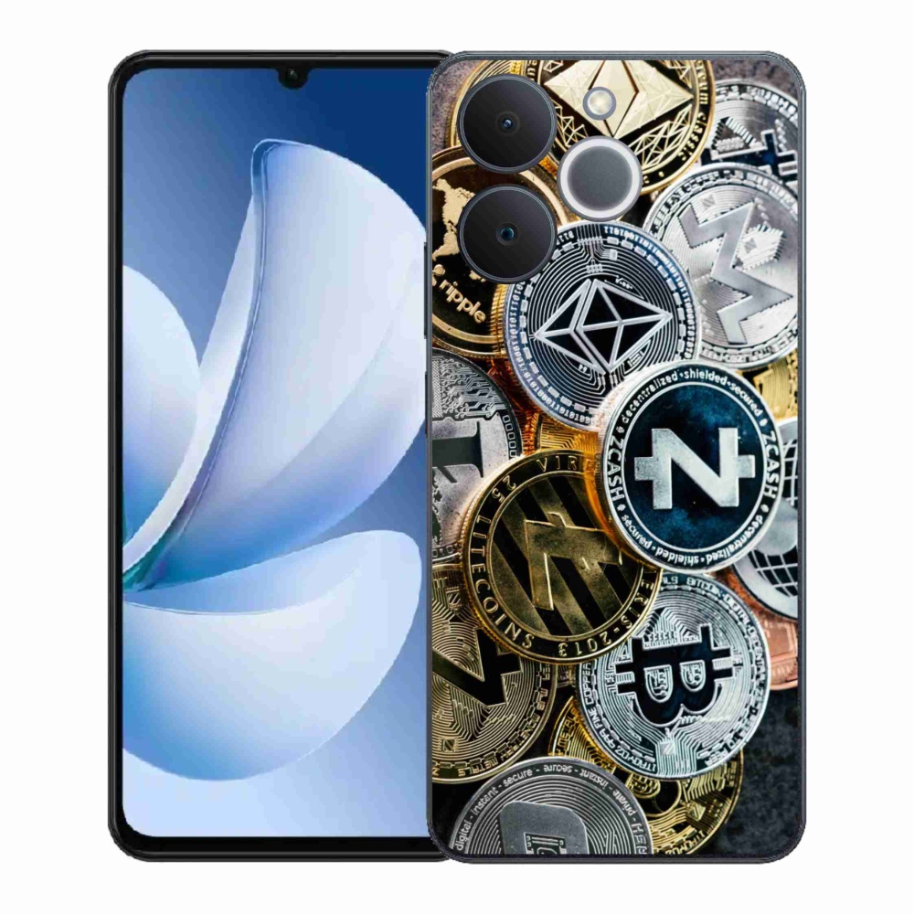 Gelový kryt mmCase na Realme Note 70T - kryptoměny