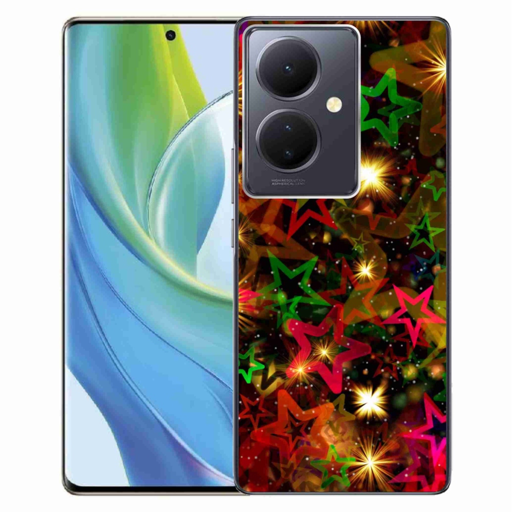 Gelový kryt mmCase na Vivo V29 Lite 5G - barevné hvězdičky