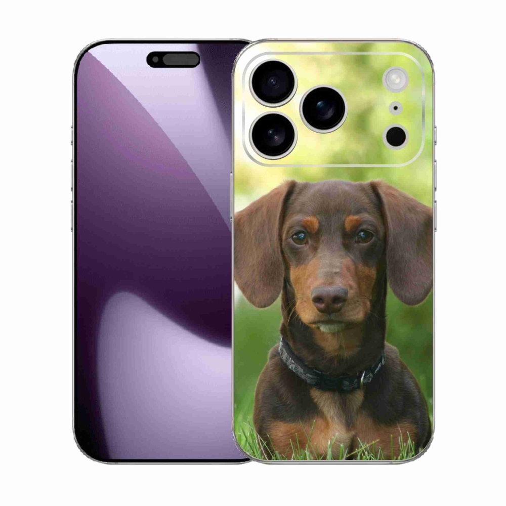 Gelový kryt mmCase na iPhone 17 Pro - hnědý jezevčík