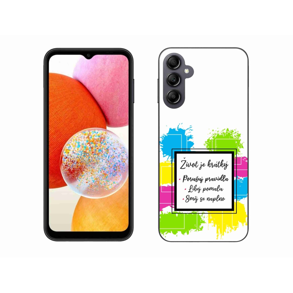 Gelový kryt mmCase na Samsung Galaxy A14 4G/5G - citát 5 bílé pozadí