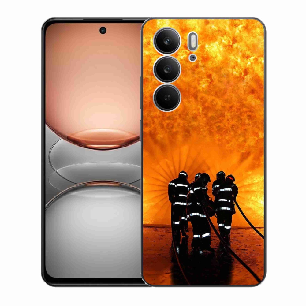Gelový kryt mmCase na Realme C75 - požár