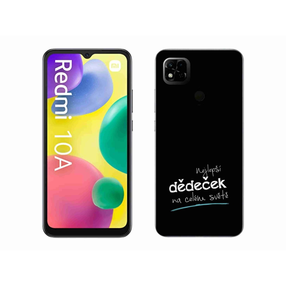 Gelový kryt mmCase na Xiaomi Redmi 10A - nejlepší dědeček 3 černé pozadí