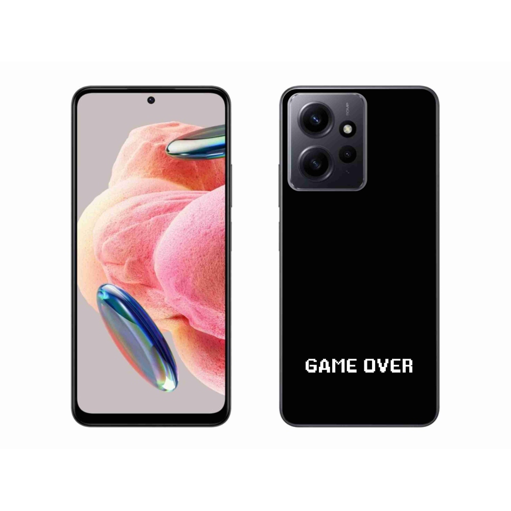 Gelový kryt mmCase na Xiaomi Redmi Note 12 4G - game over černé pozadí