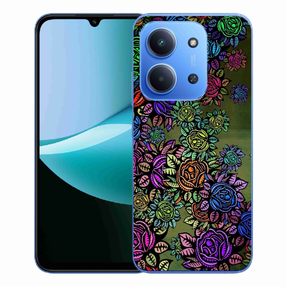 Gelový kryt mmCase na Xiaomi Redmi 15C 4G/5G (173mm) - květiny 6
