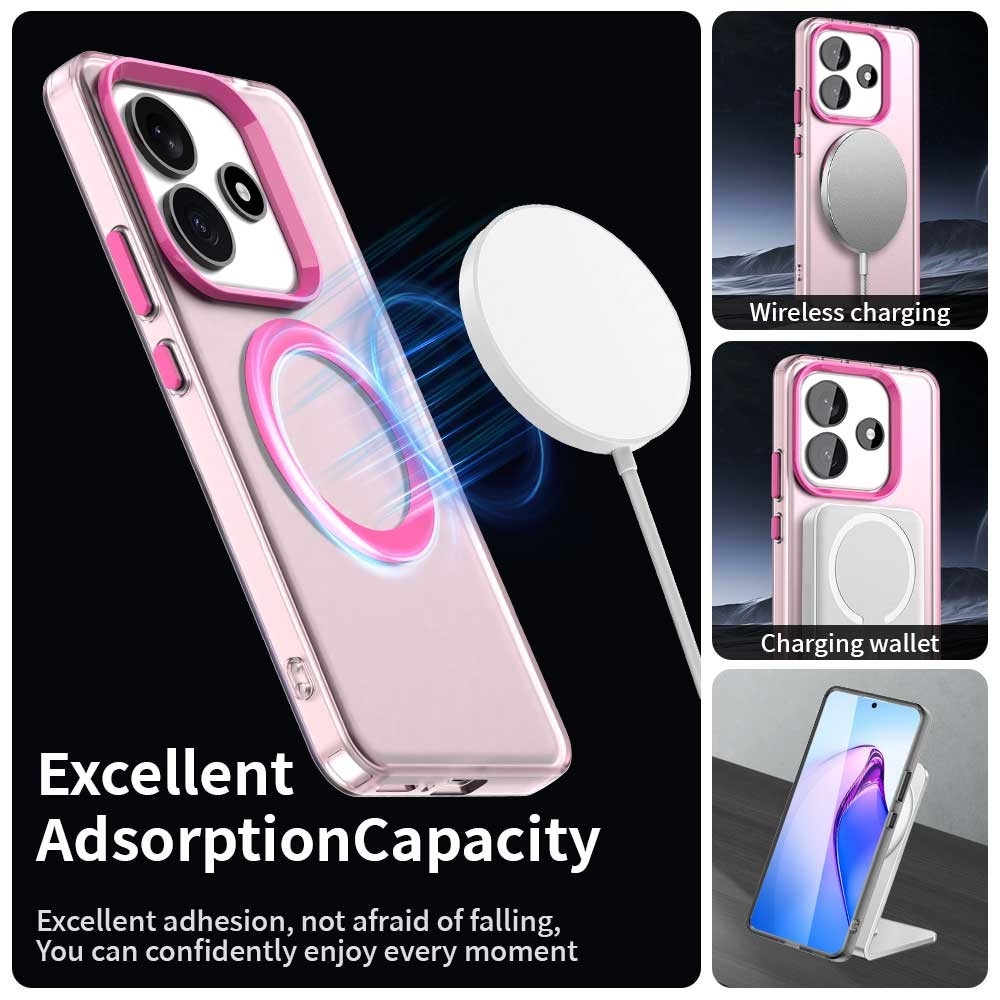 Candy gelový obal s MagSafe na Xiaomi Redmi Note 14 5G - růžový