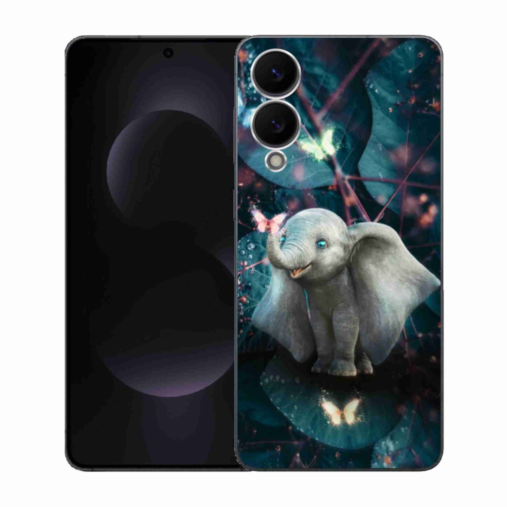 Gelový kryt mmCase na Samsung Galaxy S25 Edge - roztomilý slon