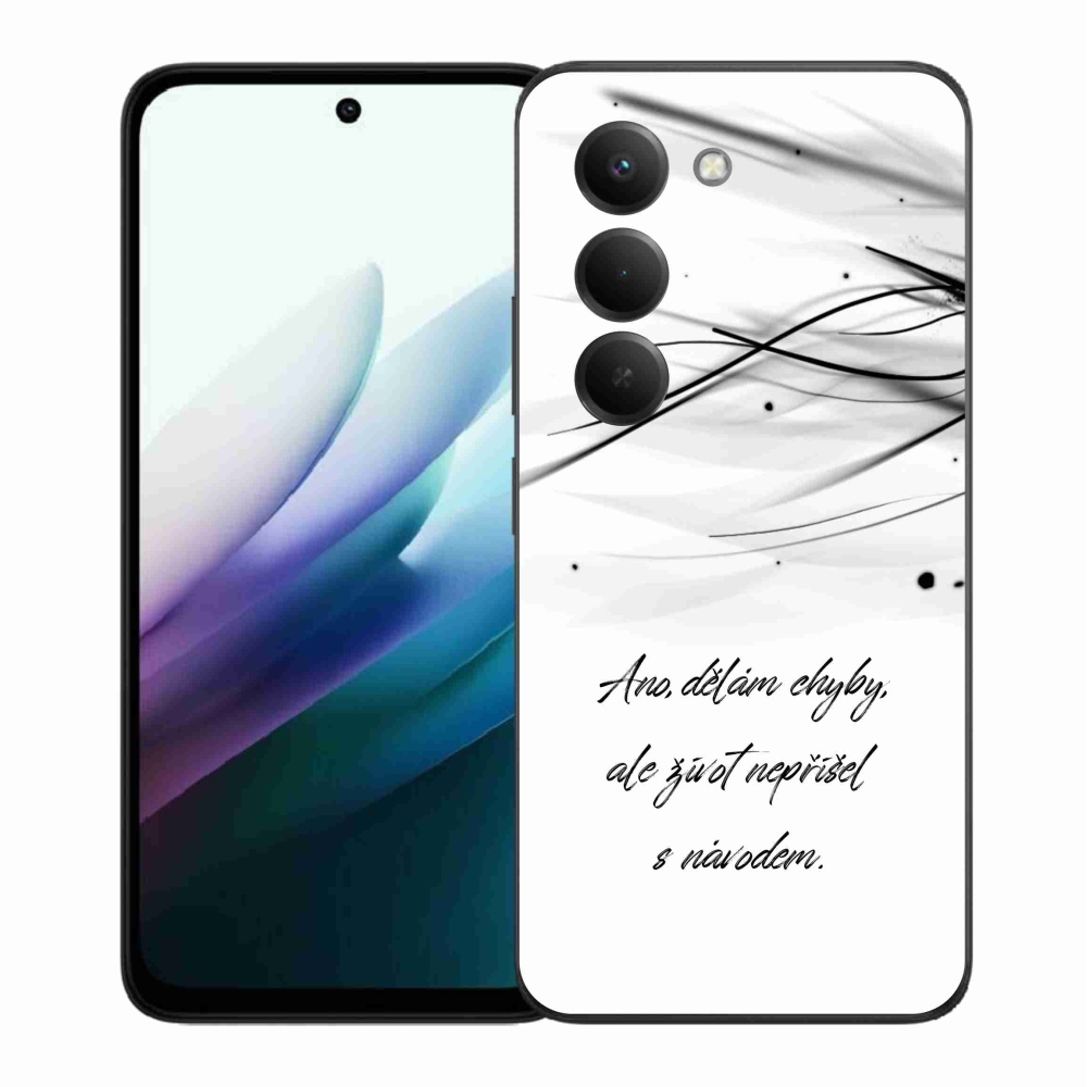 Gelový kryt mmCase na Xiaomi Redmi 15 4G/5G (171mm) - citát bílé pozadí