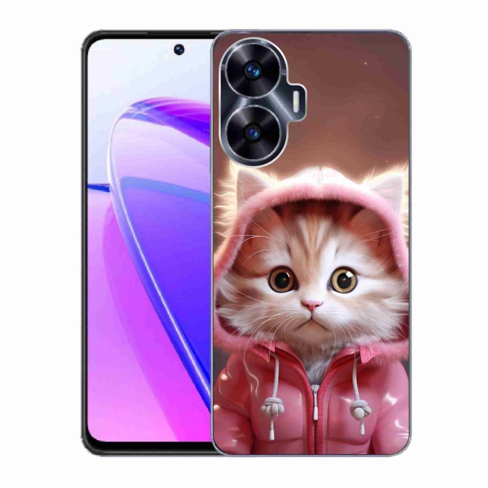 Gelový kryt mmCase na Realme C55 - roztomilé kotě 3