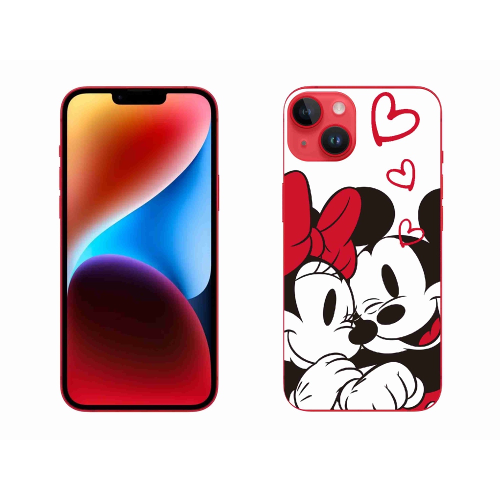 Gelový kryt mmCase na iPhone 14 Plus - minnie a mickey