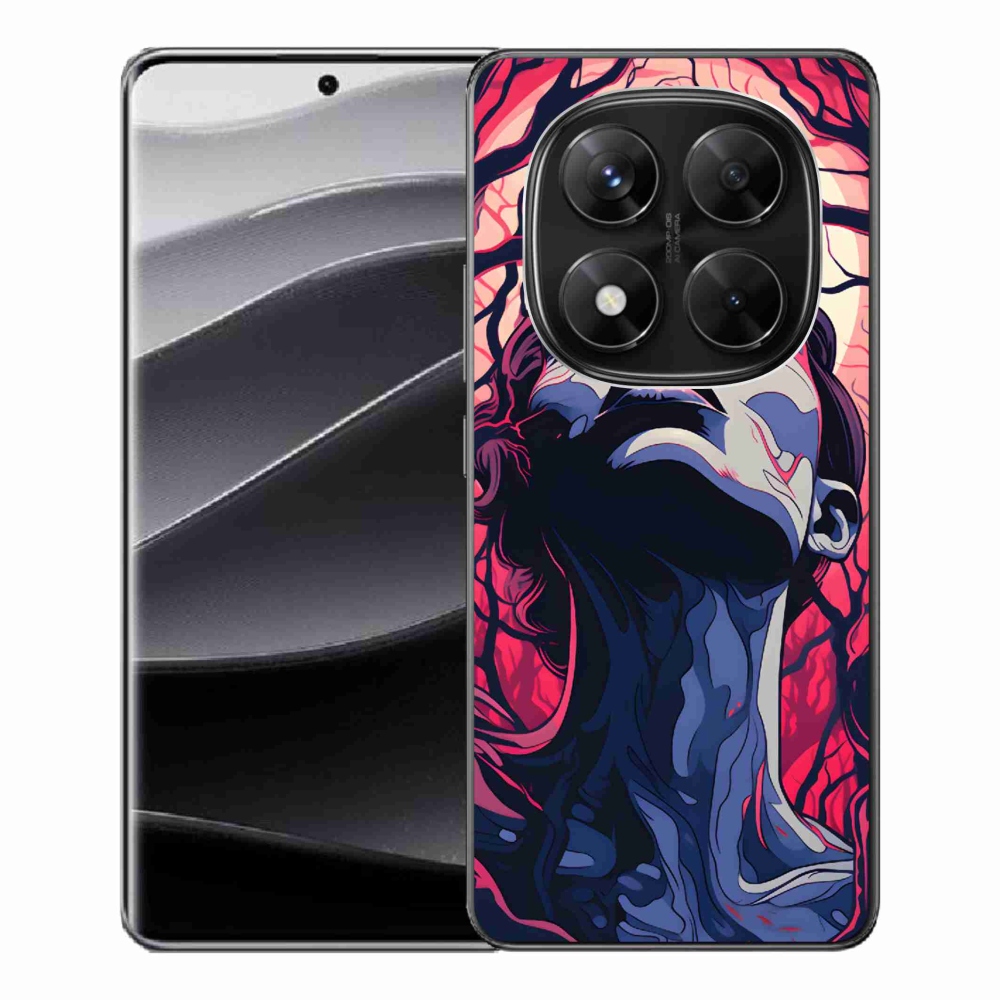 Gelový kryt mmCase na Xiaomi Redmi Note 14 Pro 5G/Poco X7 5G - abstraktní obličej