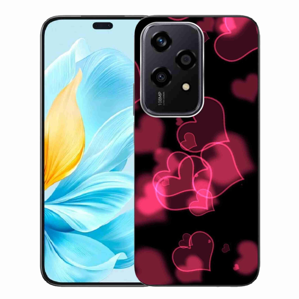 Gelový kryt mmCase na Honor 200 Lite 5G - červená srdíčka