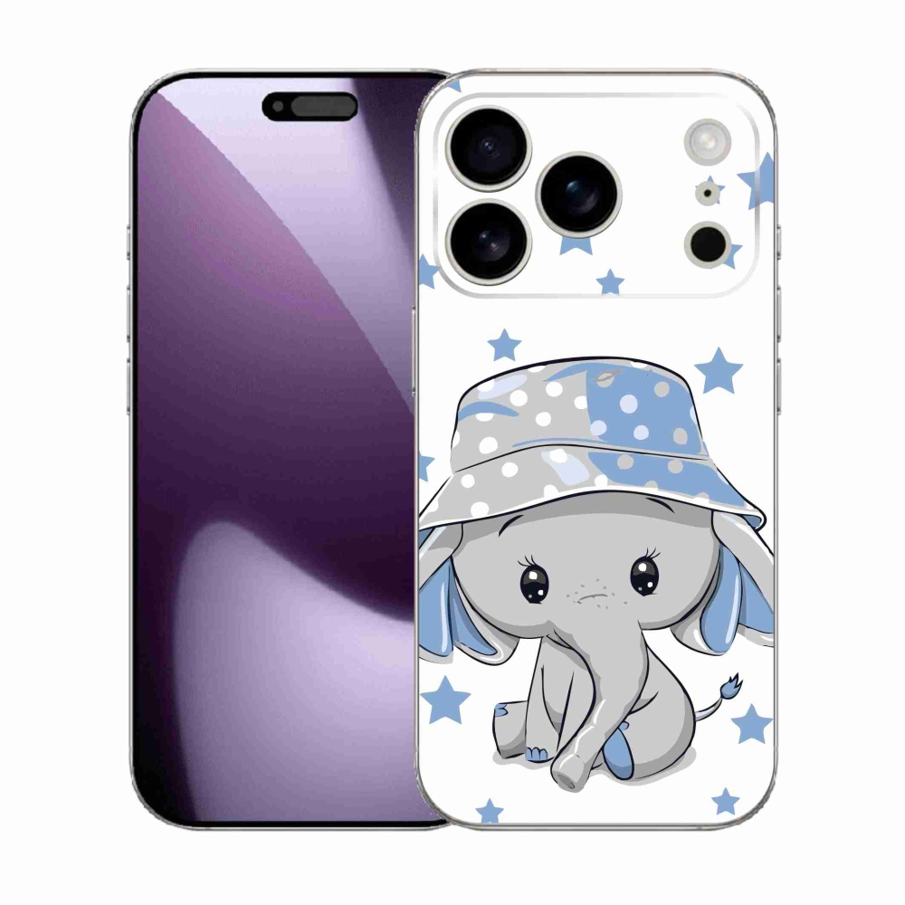 Gelový kryt mmCase na iPhone 17 Pro - modrý slon