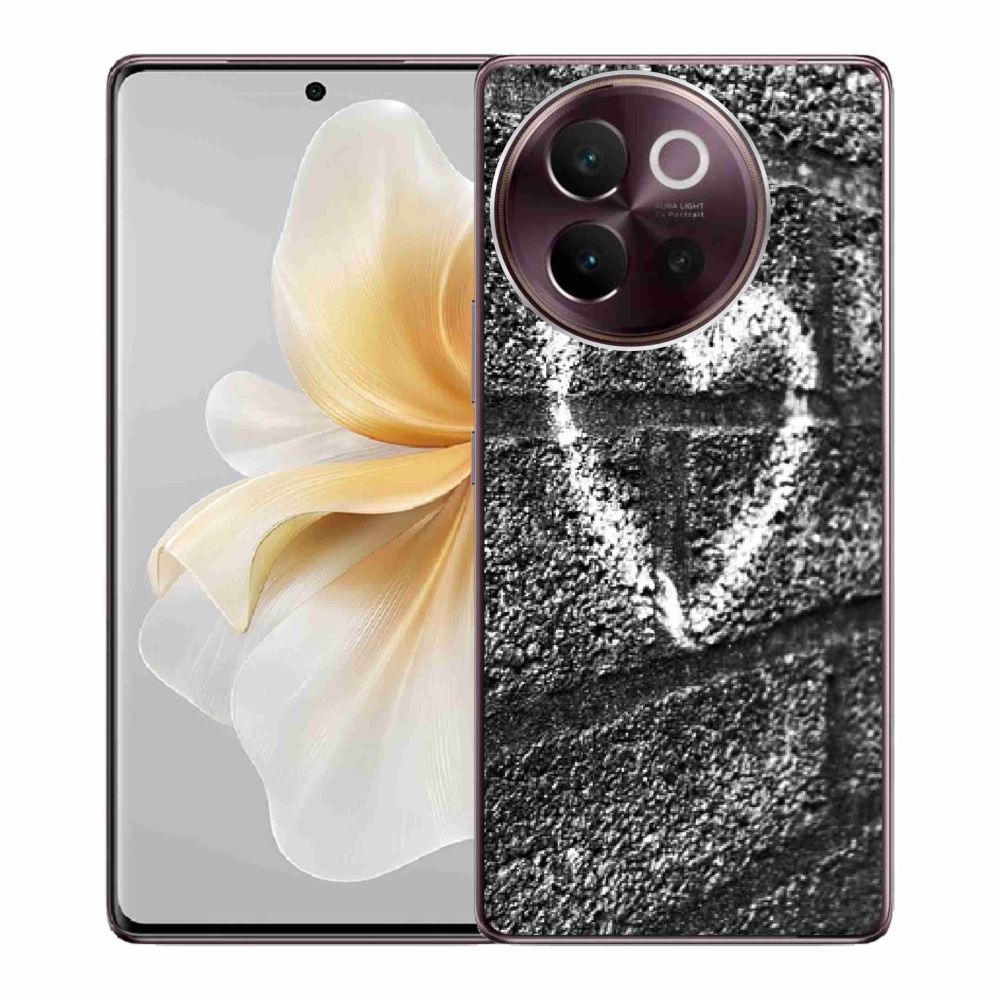 Gelový kryt mmCase na Vivo V40 Lite 5G - srdce na zdi