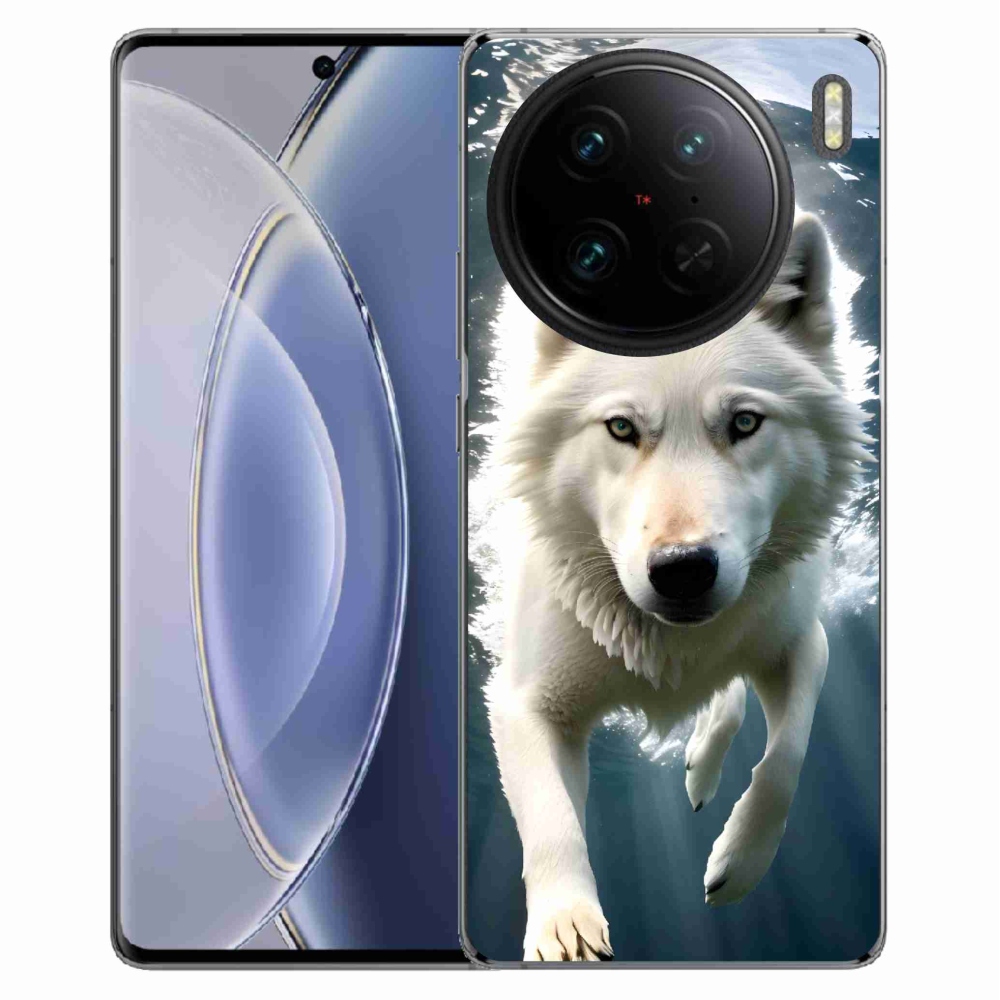 Gelový kryt mmCase na Vivo X90 Pro - bílý vlk