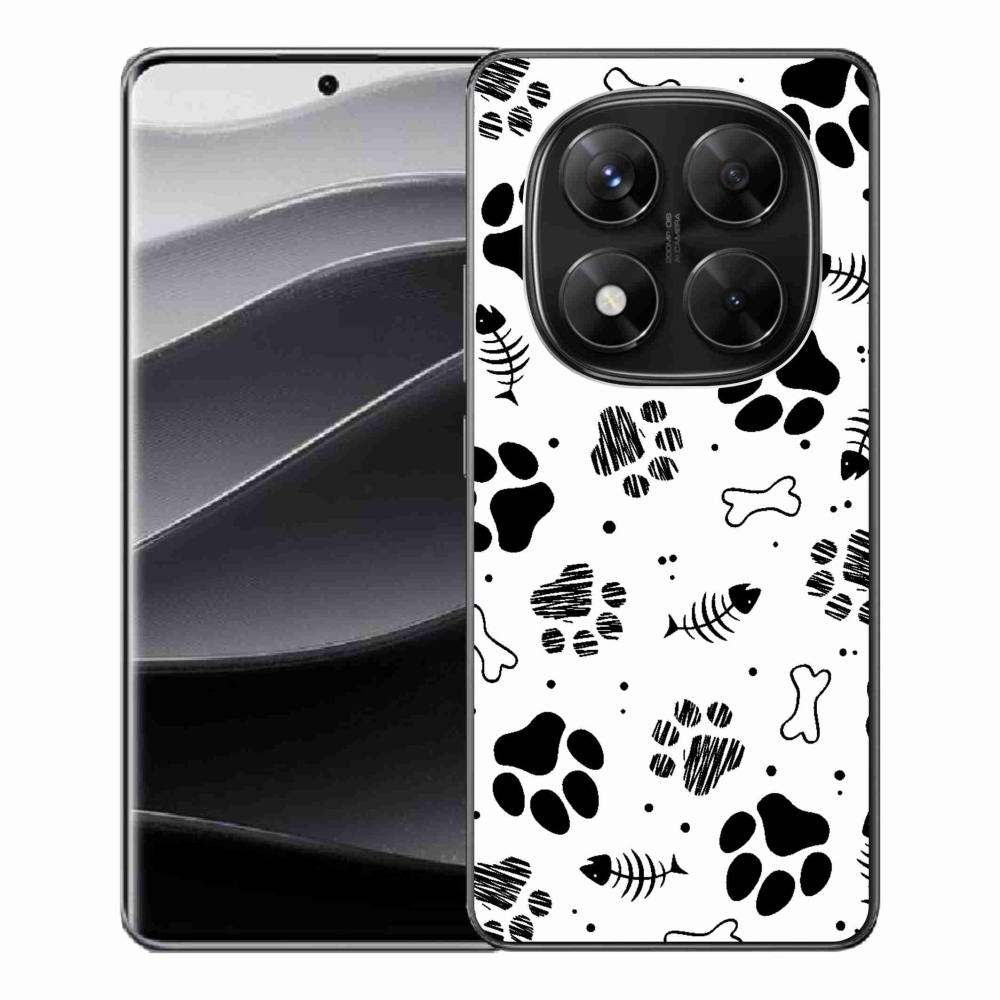 Gelový kryt mmCase na Xiaomi Redmi Note 14 Pro 5G/Poco X7 5G - psí tlapky 1