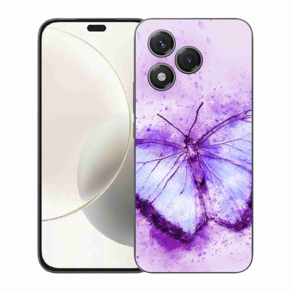 Gelový kryt mmCase na Honor 400 Lite - fialový motýl