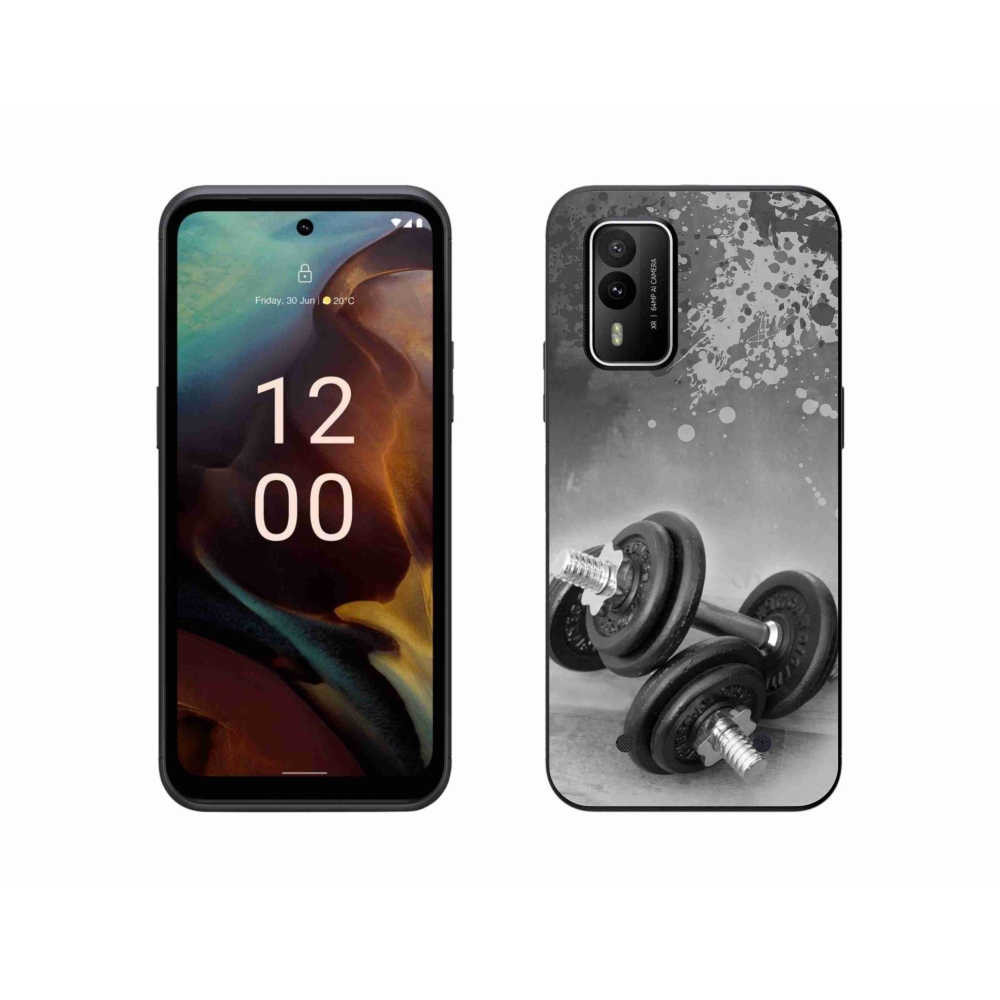 Gelový kryt mmCase na Nokia XR21 - činky 1