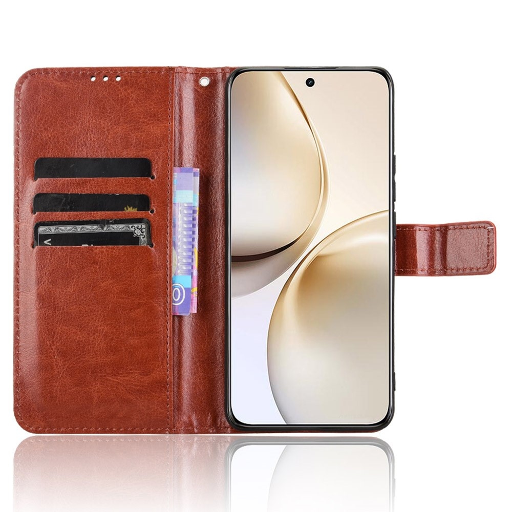 Crazy knížkové pouzdro na Realme 14 Pro+ 5G - hnědé