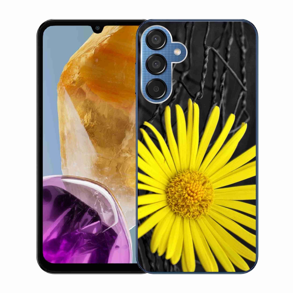 Gelový kryt mmCase na Samsung Galaxy M15 5G - žlutá květina