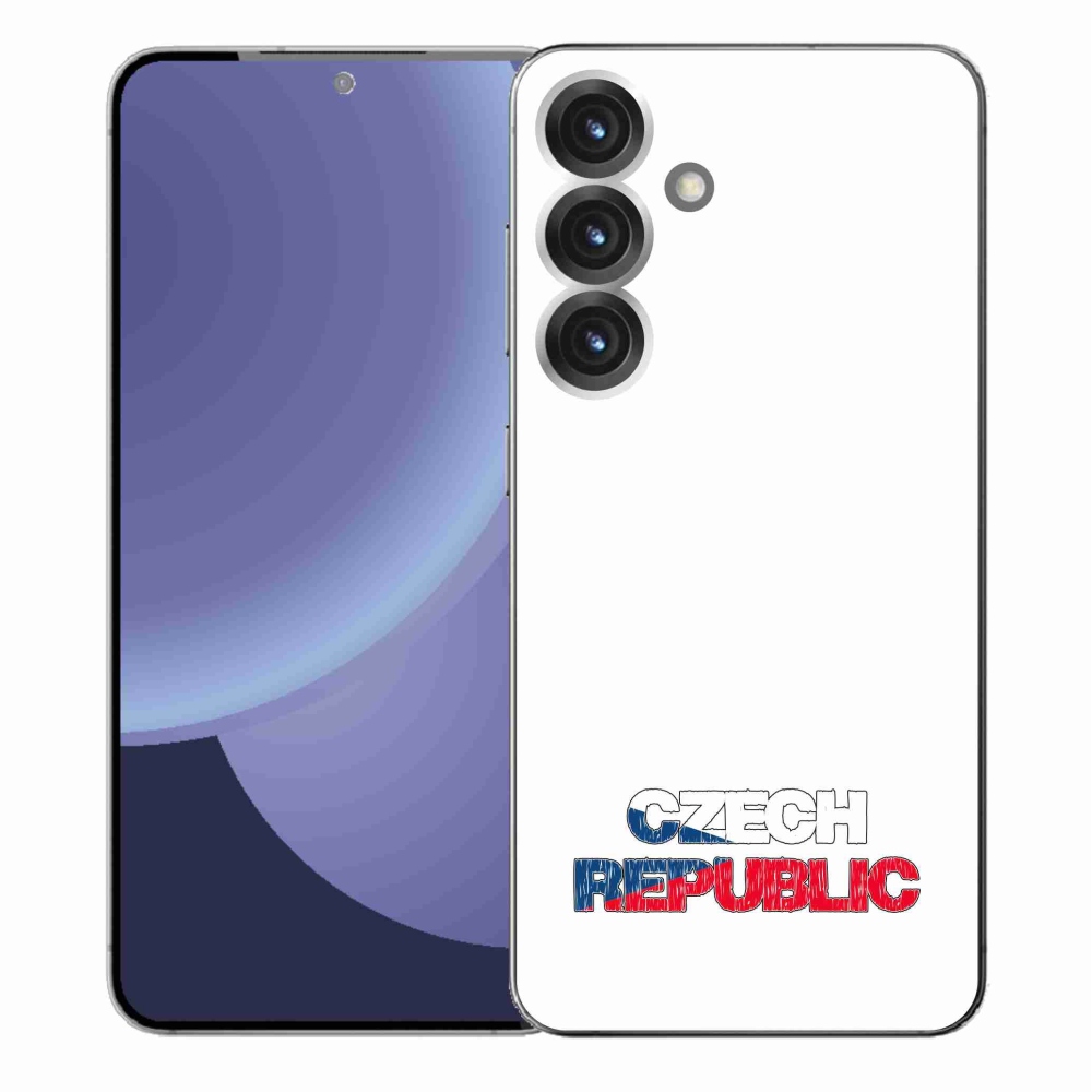 Gelový kryt mmCase na Samsung Galaxy S25+ - Czech Republic bílé pozadí