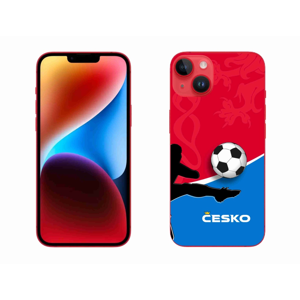 Gelový kryt mmCase na iPhone 14 Plus - fotbal Česko 2