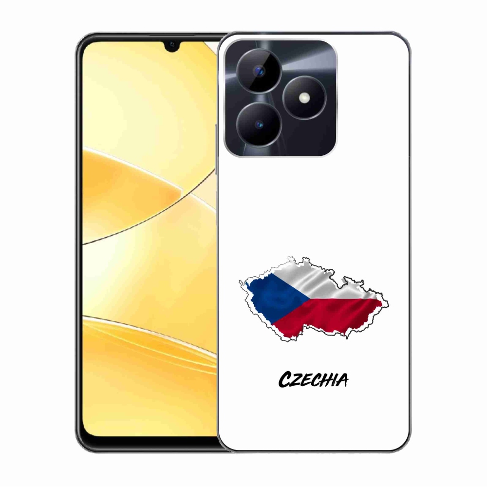 Gelový kryt mmCase na Realme C51/C53 - Czechia bílé pozadí