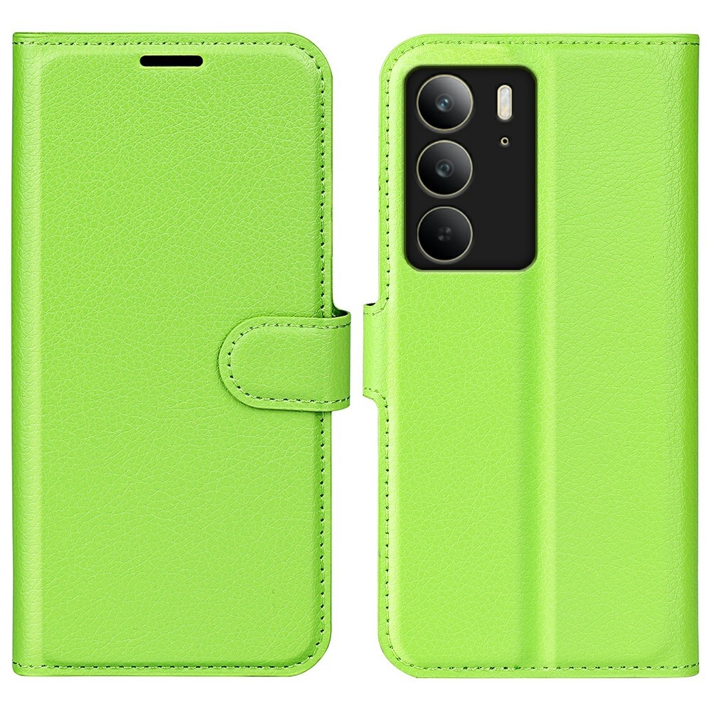 Litchi knížkové pouzdro na Realme C75 - zelené