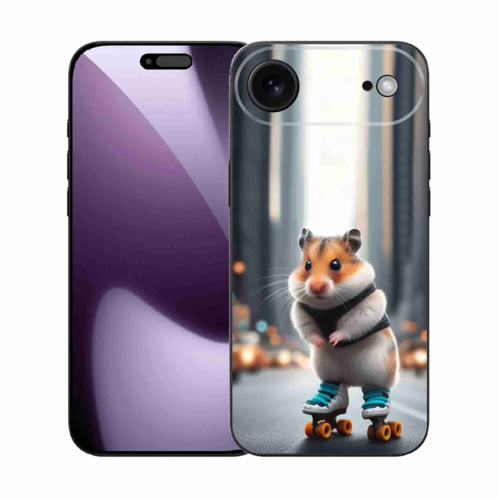 Gelový kryt mmCase na iPhone 17 Air - křeček na bruslích