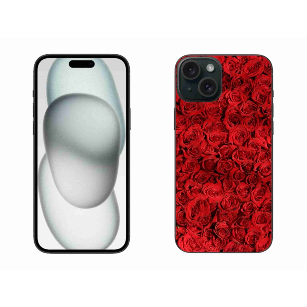 Gelový kryt mmCase na iPhone 15 Plus - růže